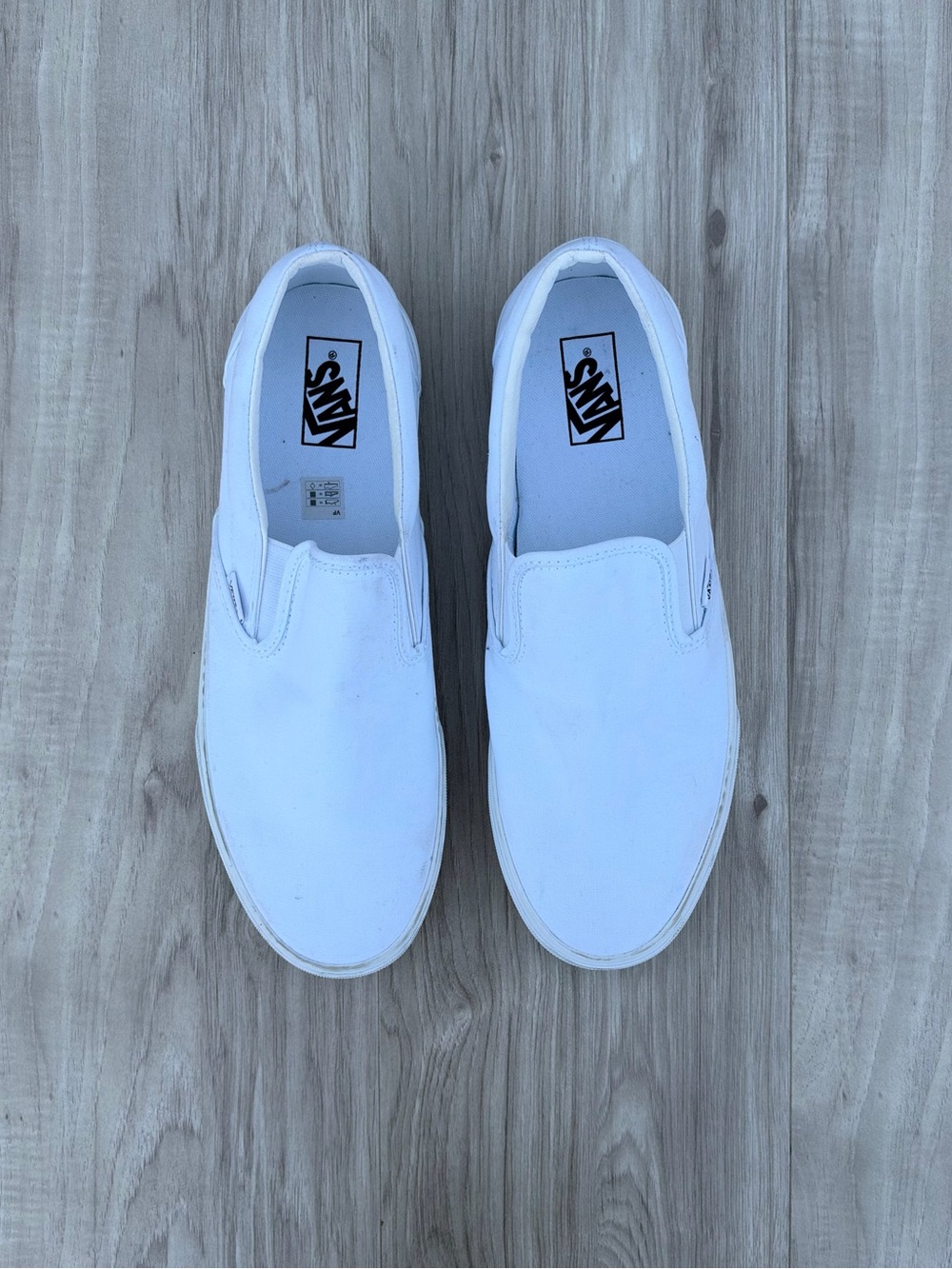 Vans Classic Slip-On Canvas Sneakers in White